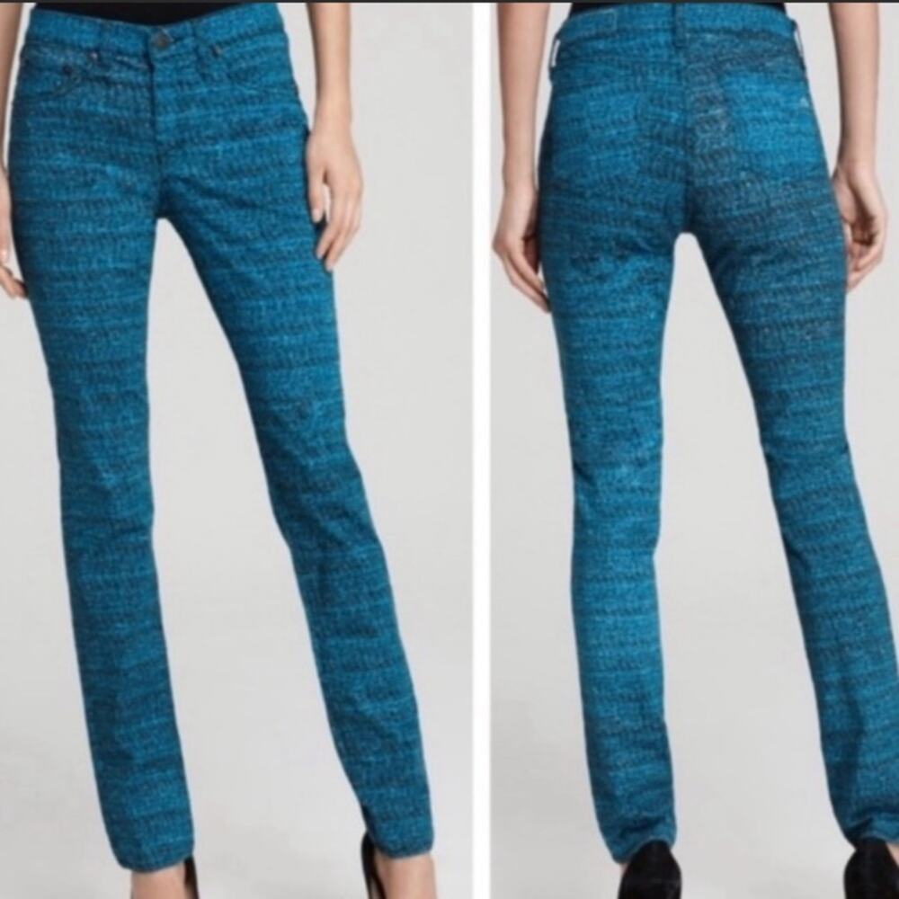 Rag & Bone  Blue Tweed The Printed Leggings